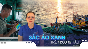 Sắc áo xanh trên boong tàu