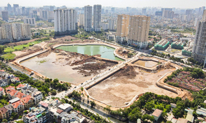Toàn cảnh hồ điều hòa gần 400 tỷ đồng ở Hà Nội trước ngày cán đích