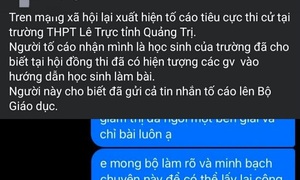 Xác minh phản ánh tiêu cực tại điểm thi ở Quảng Trị