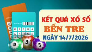 Kết quả xổ số Bến Tre hôm nay 14/7/2026 - XSBTR 14/7