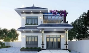 Chi phí xây nhà 2 tầng mái Nhật 100m² bao nhiêu? 
