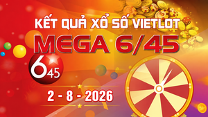 Vietlott 2/8 - Vietlott Mega 6/45 2/8 - Kết quả xổ số Vietlott hôm nay 2/8/2026