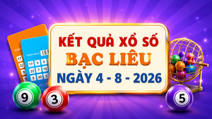 XSBL 4/8 - Kết quả xổ số Bạc Liêu hôm nay 4/8/2026
