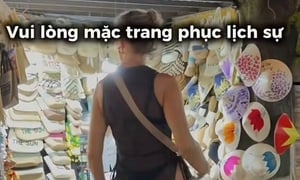 Nữ du khách bị mời rời khỏi Chùa Cầu Hội An vì trang phục phản cảm
