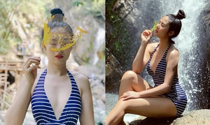 Gần 10 năm đăng quang, Hoa hậu Ngọc Hân lần hiếm hoi khoe dáng với bikini