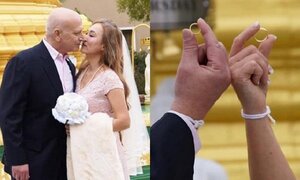 'Tiểu Long Nữ' tái hôn ở tuổi 55, đeo nhẫn cưới bằng vàng hiếm