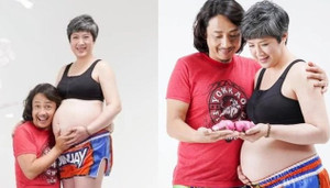 Sao TVB khoe vợ tóc hoa râm, mang bầu lớn ở tuổi 52