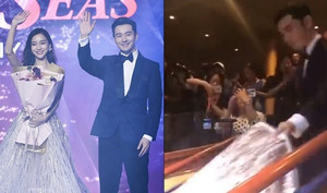 Huỳnh Hiểu Minh nâng váy cho Angela Baby, tình cảm giữa tin đồn ly hôn