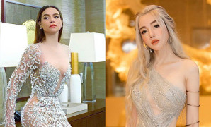 Hồ Ngọc Hà - Elly Trần 'kẻ tám lạng người nửa cân' khi diện váy xuyên thấu