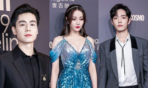 Địch Lệ Nhiệt Ba xinh như nữ thần, Tiêu Chiến - Hồ Nhất Thiên cực điển trai trên thảm đỏ