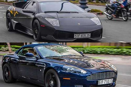 Bộ đôi siêu xe Aston Martin và Lamborghini 'hẹn hò' tại Sài Gòn