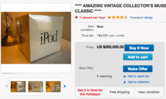 Choáng váng iPod đời đầu chào giá 200.000 USD