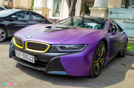 BMW i8 độ màu tím lạ mắt tại Sài Gòn