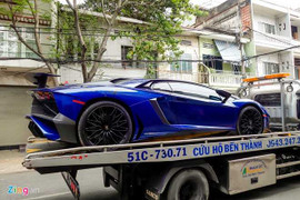 Siêu xe Lamborghini Aventador LP750 SV 35 tỷ của Minh Nhựa ra biển trắng