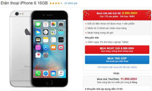 iPhone 6 16 GB giảm giá 3 triệu đồng, đón bản 32 GB