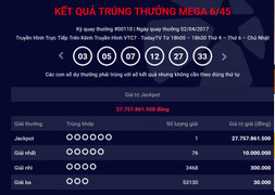 Xổ số Vietlott lại ‘nổ’, khách trúng giải Jackpot gần 28 tỷ đồng