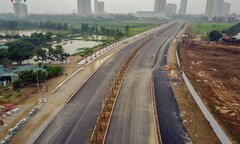 Cận cảnh tuyến đường nghìn tỷ đang gấp rút hoàn thành tại Hà Nội