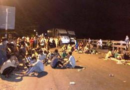 Tạm giữ hình sự 9 kẻ kích động gây rối trật tự, ném đá công an ở Quảng Ngãi