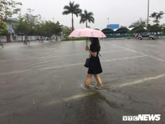 Ảnh: Sân bay Đà Nẵng bị mưa ngập bao vây