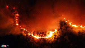 Ảnh: Cháy rừng phòng hộ ở Hà Tĩnh, gần 1.000 người dân căng mình dập lửa