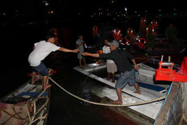 Lật tàu ở Đà Nẵng: Do va vào trụ đỡ trục quay cầu sông Hàn?