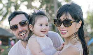 Siêu mẫu Hà Anh tổ chức sinh nhật trên bãi biển ngập sắc hồng cho con gái cưng