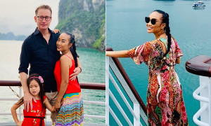 Vợ chồng Đoan Trang đưa con gái cưng đi du lịch sang chảnh