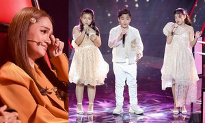 'Giọng hát Việt nhí 2019': Hương Giang khóc nức nở khi phải loại học trò