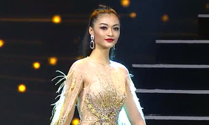 Mặc áp lực từ khán giả chủ nhà Venezuela, Kiều Loan vẫn tự tin hô to ‘Việt Nam’