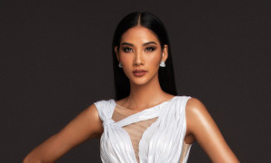 Hoàng Thùy được khen khi xuất hiện trên trang chủ ‘Hoa hậu Hoàn vũ 2019’