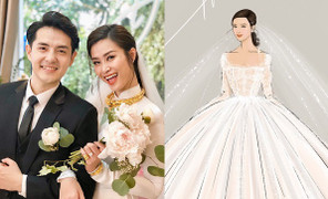 Hé lộ 2 mẫu váy cưới được may riêng theo yêu cầu khắt khe của Đông Nhi