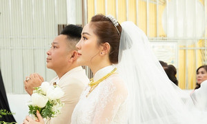 Loạt khoảnh khắc đẹp của Bảo Thy và chồng trong lễ cưới