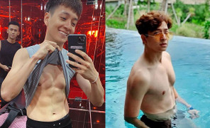 Từng bị chê bụng mỡ, Ngô Kiến Huy gây bất ngờ với thân hình 6 múi