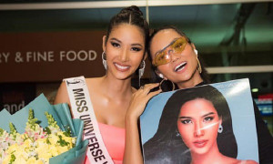 H'Hen Niê tiễn Hoàng Thùy sang Mỹ dự thi 'Hoa hậu Hoàn vũ 2019'