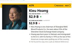 Bảng xếp hạng người giàu Mỹ: Tỷ phú Hoàng Kiều tụt 64 bậc, Tổng thống Trump xuống hạng 248