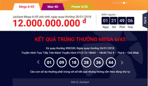 Kết quả sổ xố Vietlott 26/1: Một người may mắn trúng giải 75 tỷ đồng