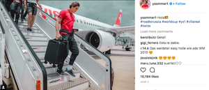 Cầu thủ 'náo loạn' mạng xã hội với những bức ảnh triệu like check-in máy bay đến Nga dự World Cup 2018