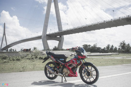 Suzuki Satria F150 với loạt đồ chơi hàng hiệu của biker Cần Thơ