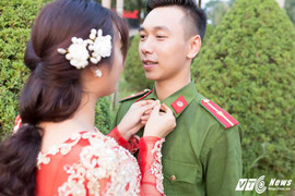 Ảnh cưới lãng mạn của chàng cảnh sát trẻ đa tài