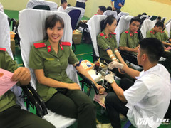Sinh viên Học viên An ninh hào hứng tham gia hiến máu cứu người