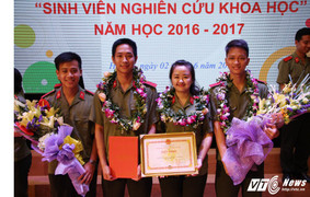 Sinh viên Học viện An ninh giành giải ba cuộc thi ‘Sinh viên nghiên cứu khoa học cấp Bộ’