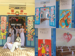 Ảnh: Lớp học được trang trí đón Tết ngập tràn mạng xã hội