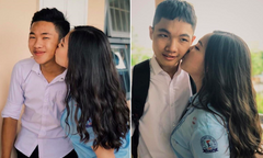 Thơm má các bạn nam trong ngày bế giảng, nữ sinh bị dân mạng 'ném đá'