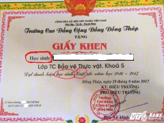 Trao giấy khen sai chính tả cho học sinh: Nhà trường lý giải nguyên nhân