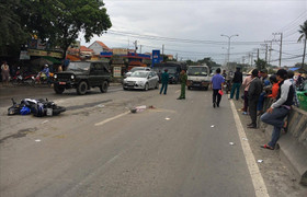 Nam sinh bị xe ben cán chết trên đường đến trường ở Bình Dương