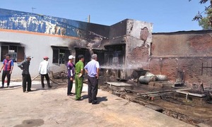 Cháy lớn tại cây xăng ở Long An, 2 người nhập viện