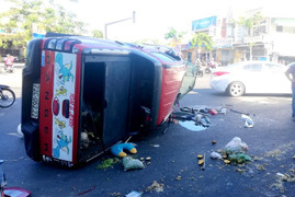 Xe cứu thương tông ô tô bán tải, 3 người nhập viện ở Bà Rịa – Vũng Tàu