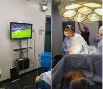 Video: Ê kíp bác sĩ vừa phẫu thuật vừa xem bóng đá gây bức xúc
