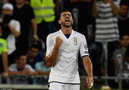 Italia thắng dễ Israel dù chỉ chơi với 10 người