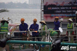 Nhiều du thuyền, nhà nổi ở Hồ Tây bị cưỡng chế, tháo dỡ